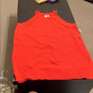 Orange sweater tank top